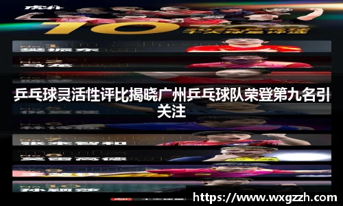 乒乓球灵活性评比揭晓广州乒乓球队荣登第九名引关注